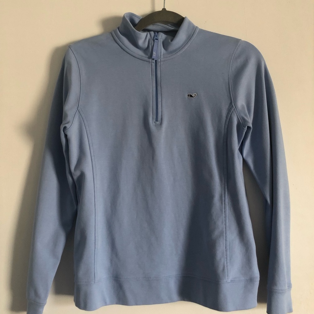 Quarter zip blue long sleeve